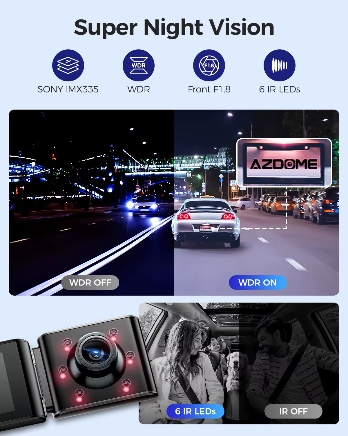 M550 Max 4K Dash Cam with Built-In GPS and Wi-Fi, 3.18” Screen, Night Vision, 24-Hour Parking Monitoring, Rear Camera Support